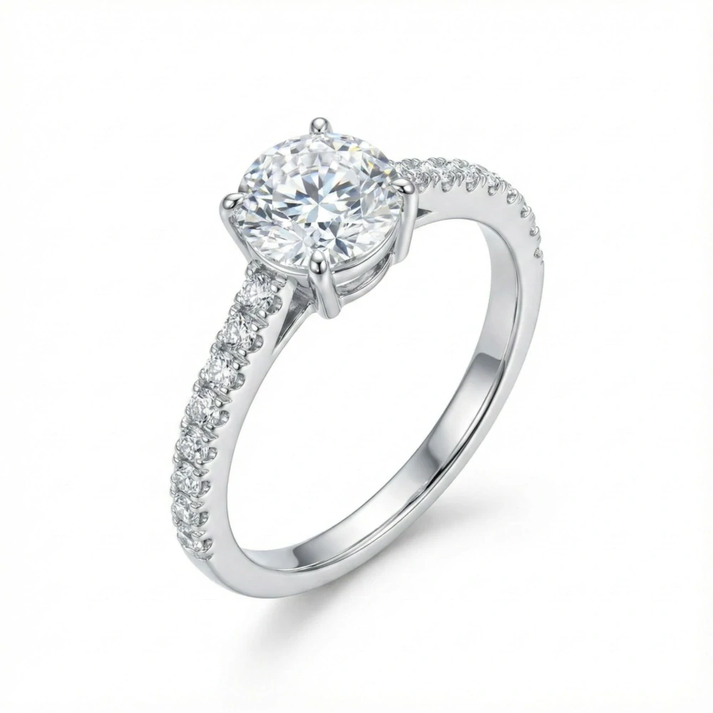 Prsten „Infinity Round Solitaire Pavé“