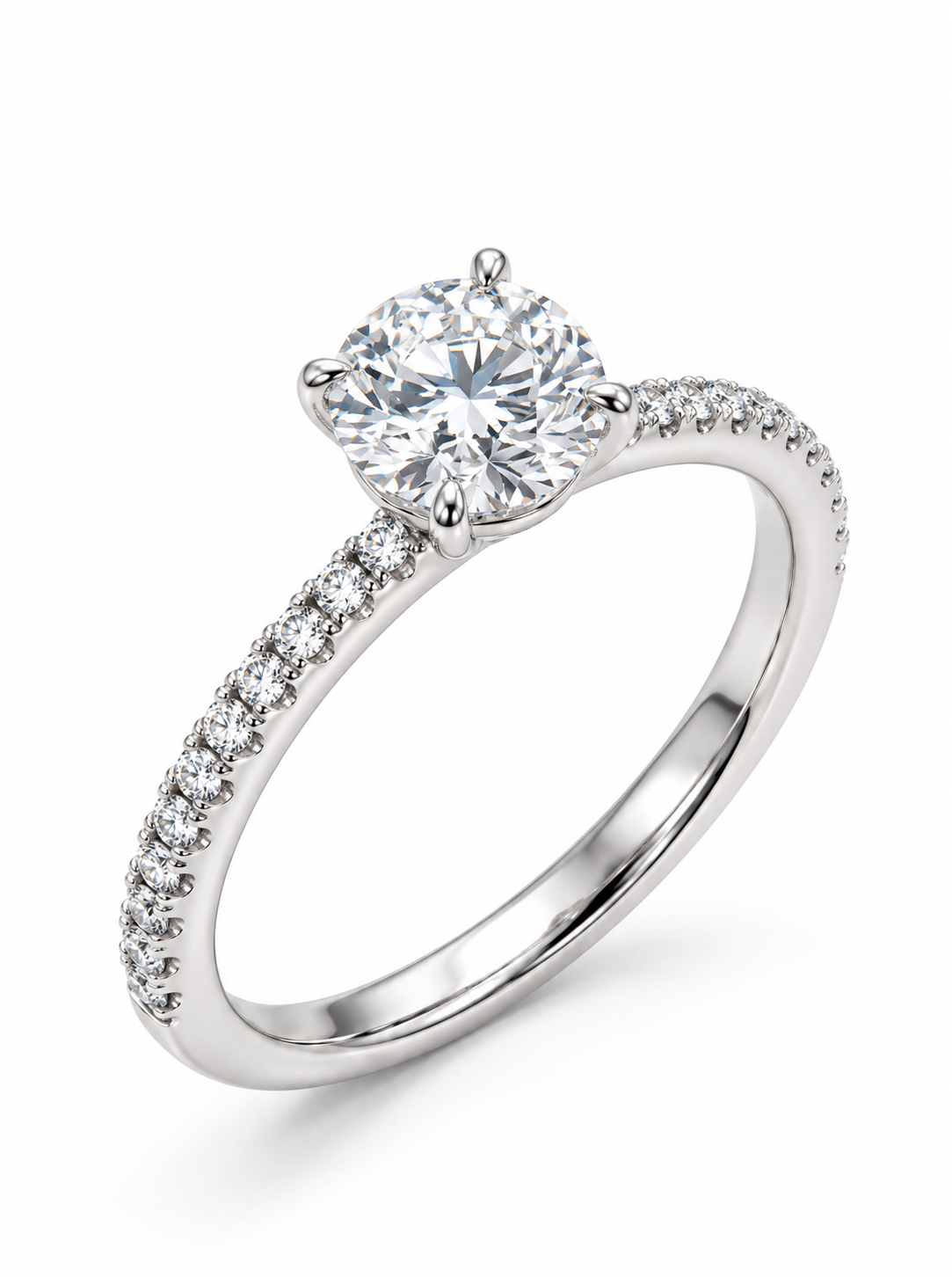 AMELIA 0,85CT – Luxusní stříbrný prsten s moissanity | ANU JEWELRY