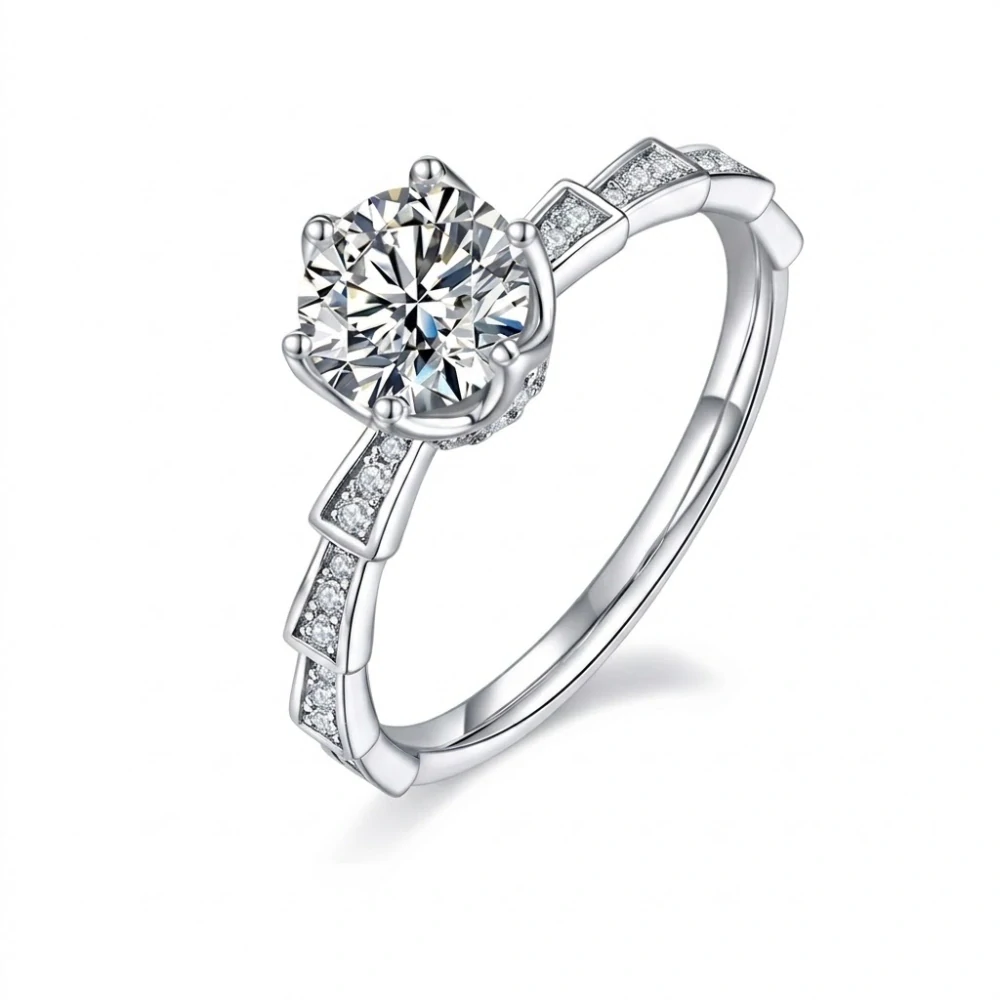 Prsten „Aurora Flex“ 2ct Moisanite