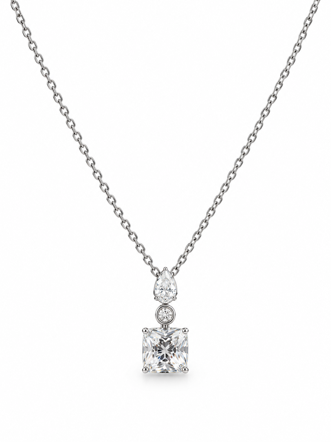 PRINCESS RADIANCE – Stříbrný náhrdelník Ag 925 s moissanitem 2 ct
