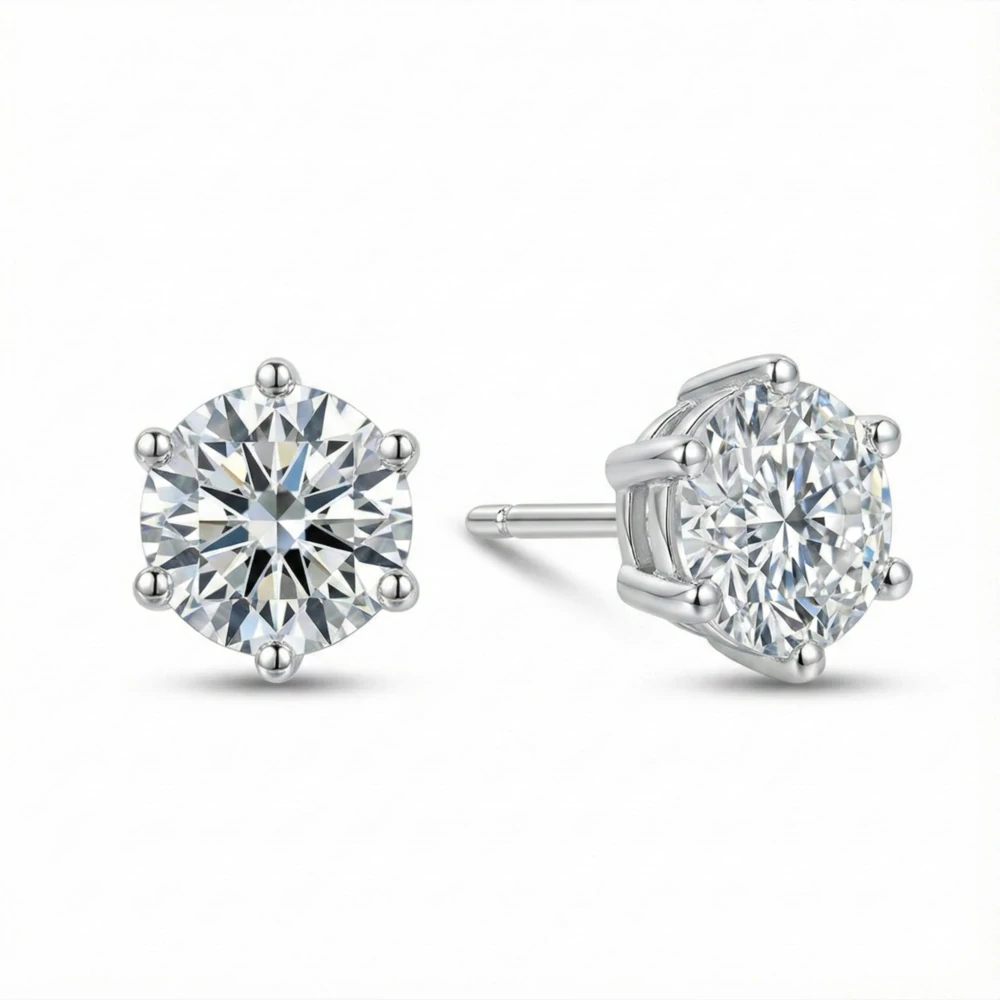 Náušnice „Klasický Solitér Brilliance“ (3.0 ct))