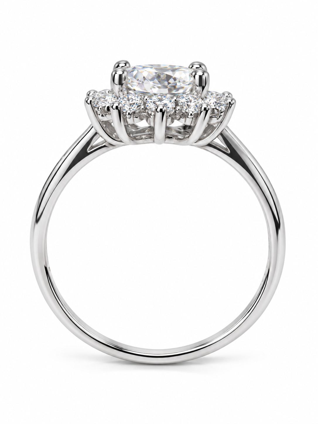 FLEUR BRILLIANCE 1CT – Luxusní stříbrný prsten s moissanitem a květinovým motivem | ANU JEWELRY