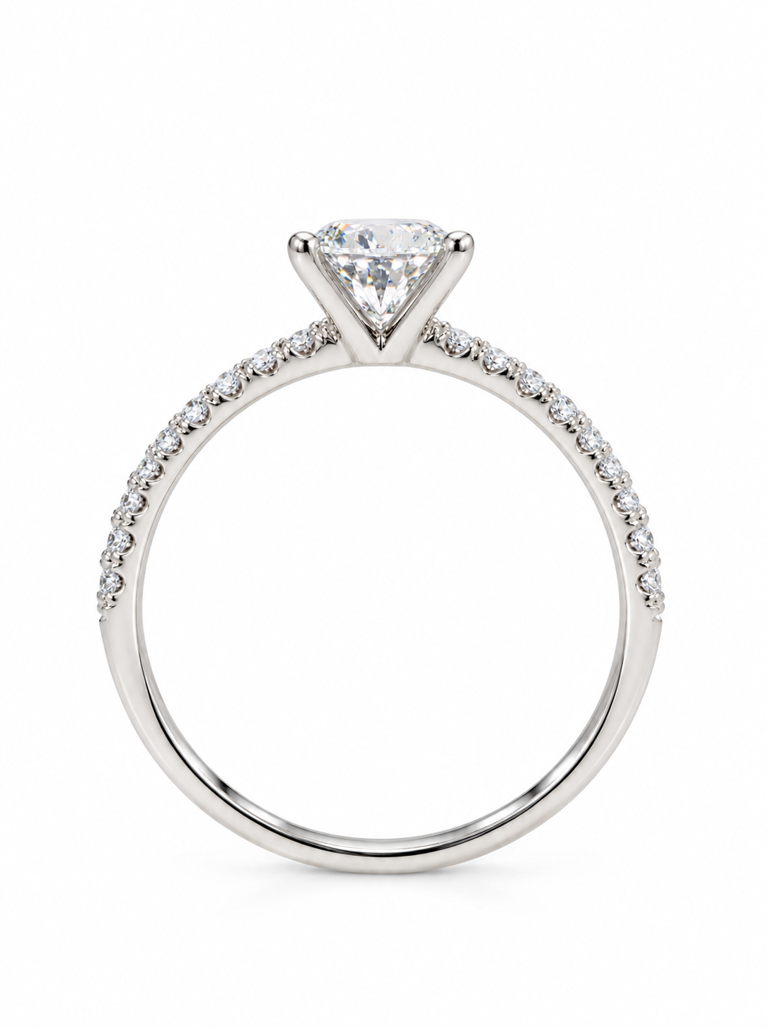 AMELIA 0,85CT – Luxusní stříbrný prsten s moissanity | ANU JEWELRY