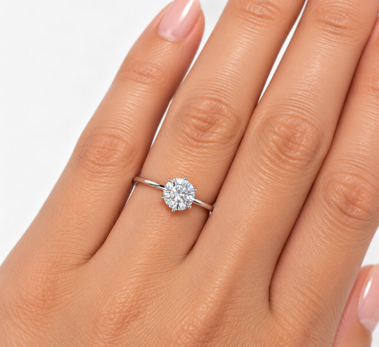 ELARA 1.21CT – Luxusní stříbrný prsten s moissanitem a briliantovým brusem | ANU JEWELRY
