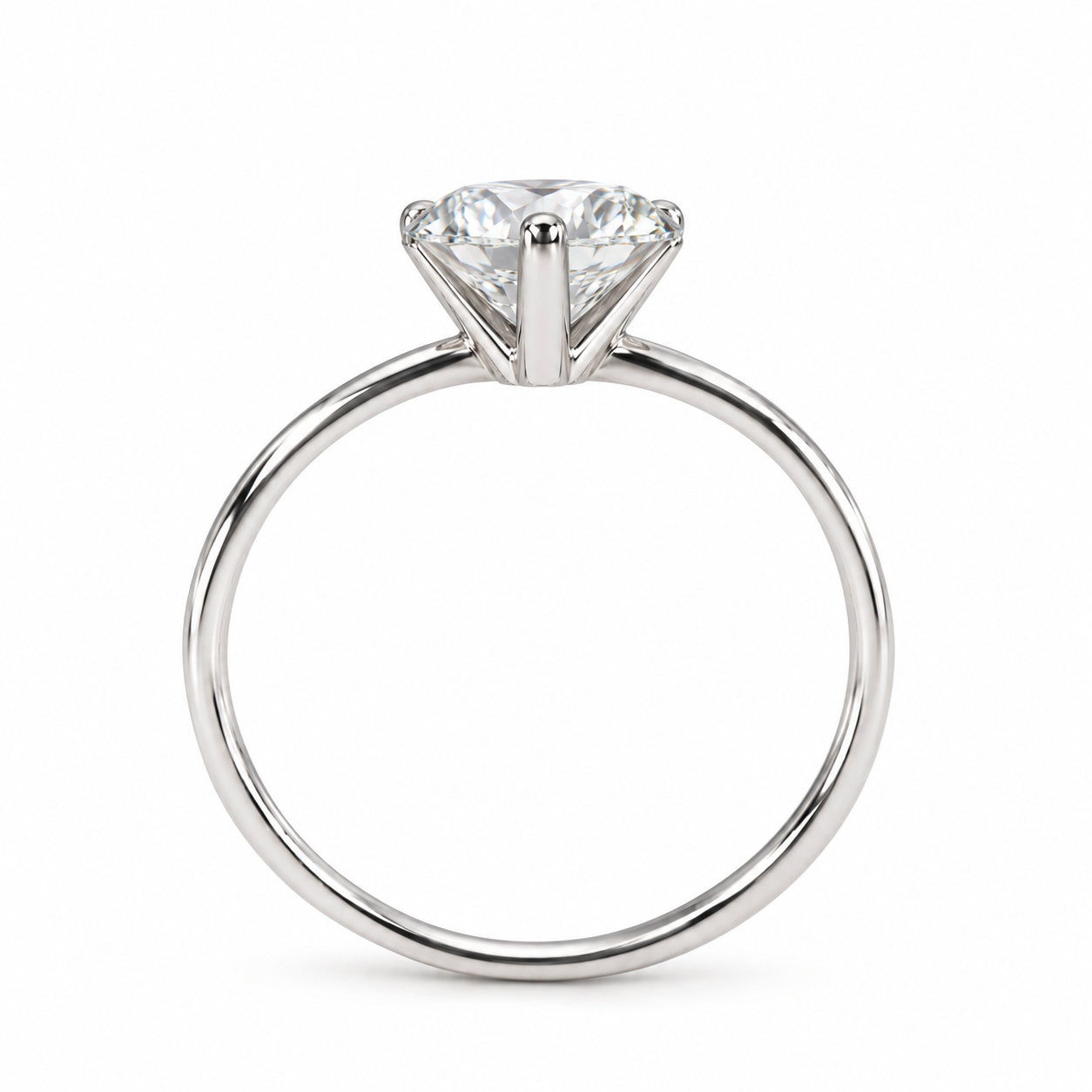 ELARA 1.21CT – Luxusní stříbrný prsten s moissanitem a briliantovým brusem | ANU JEWELRY