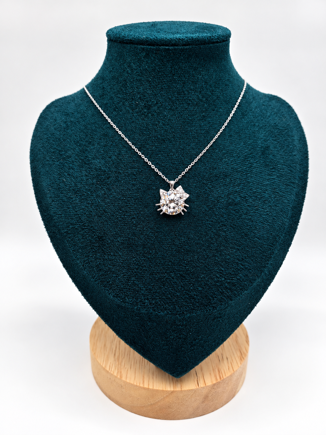 KITTY SPARKLE – Stříbrný náhrdelník Ag 925 s moissanitem 3 ct