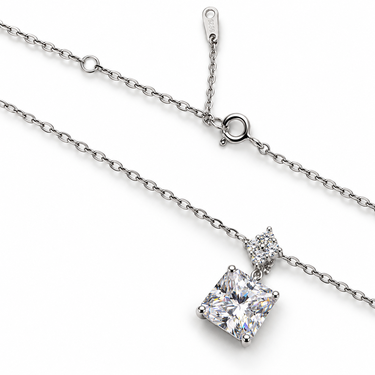 ROYAL RADIANCE – Stříbrný náhrdelník Ag 925 s moissanitem 5 ct