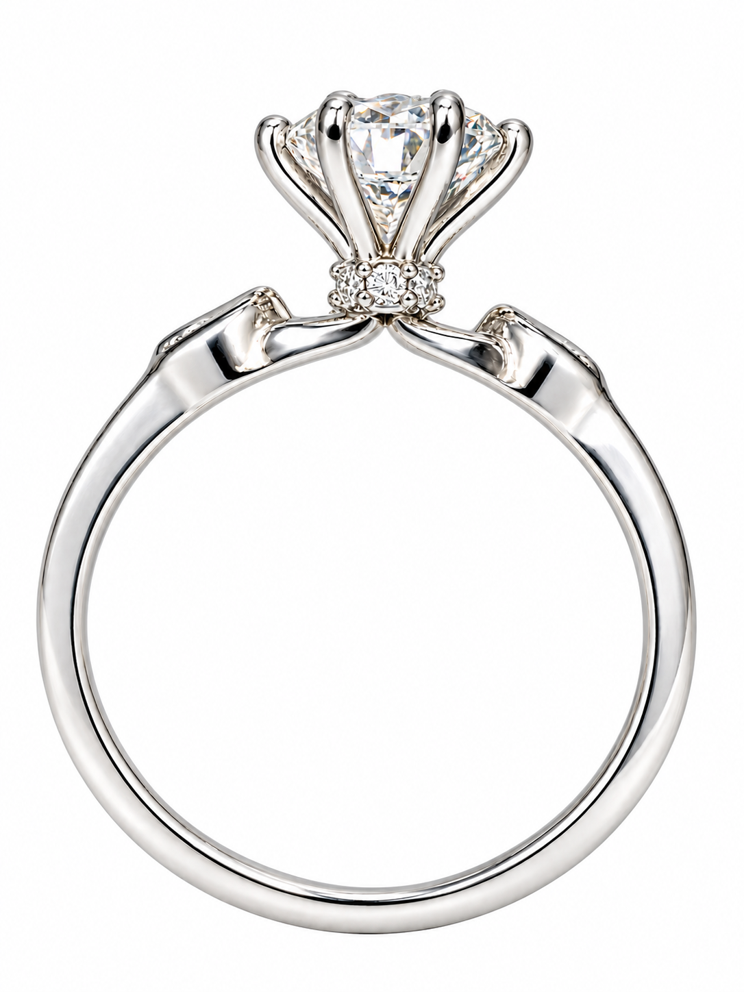 LUMIERE ROYALE – Luxusní stříbrný prsten s moissanitem | ANU JEWELRY