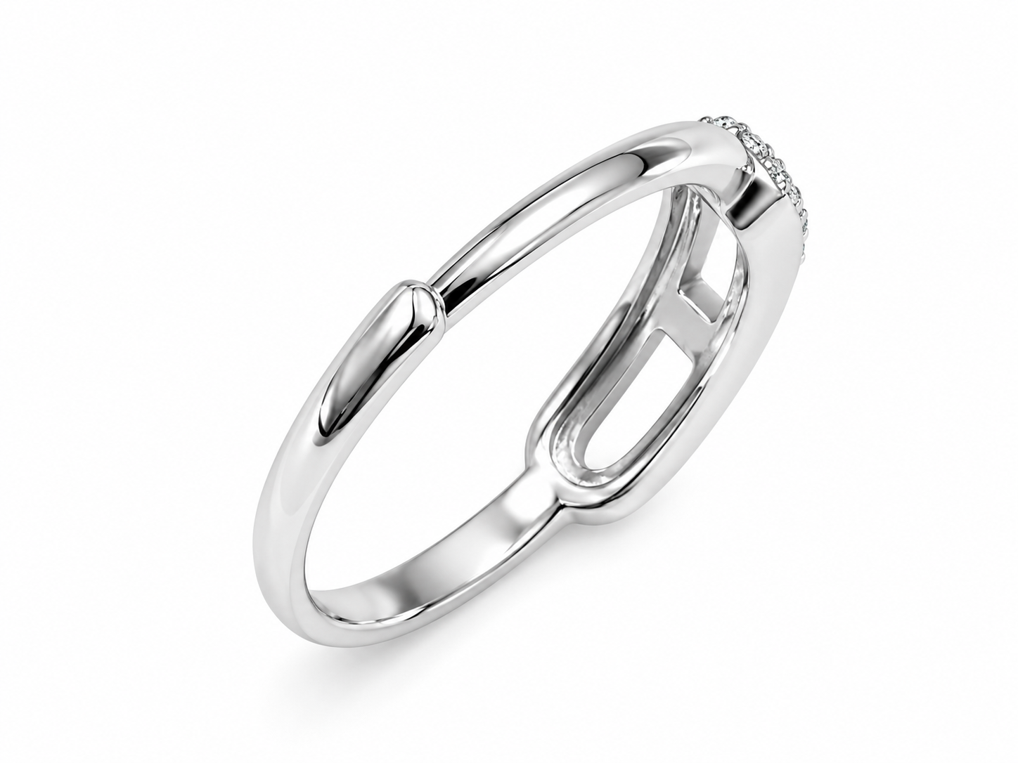 VELORA – Luxusní prsten s moissanity a geometrickým designem, nastavitelná velikost | ANU JEWELRY