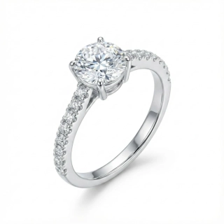 Prsten „Infinity Round Solitaire Pavé“