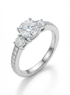 Prsten „Vintage Trinity Pavé Milgrain“