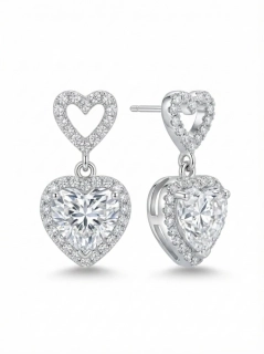 Náušnice „Cascade Drop Moissanite“