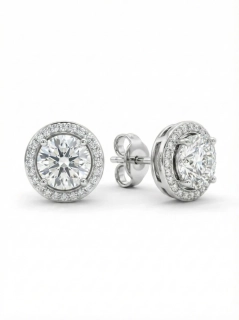 Náušnice „Kulaté Halo Studs“