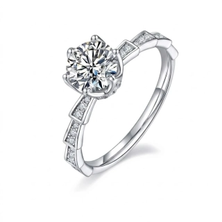 Prsten „Aurora Flex“ 2ct Moisanite