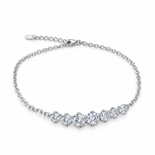 SILVER RADIANCE – Luxusní stříbrný náramek Ag 925 s moissanity