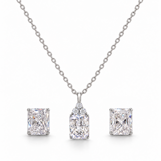 ÉCLAT PRINCESS – Luxusní šperková souprava s moissanity 4 ct | ANU JEWELRY