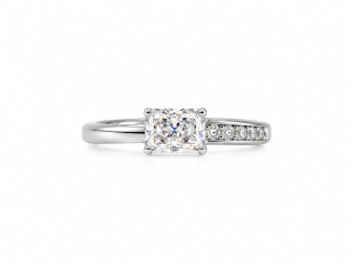 ISADORA 0,3CT – Luxusní prsten s moissanitem Princess Cut, nastavitelná velikost | ANU JEWELRY