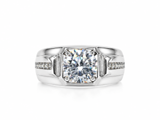 DOMINUS 2CT – Luxusní pánský prsten s moissanitem 2 ct, nastavitelná velikost | ANU JEWELRY