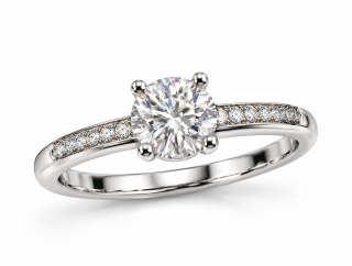 ADELINE 1CT – Luxusní stříbrný prsten s moissanitem | ANU JEWELRY