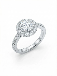 Prsten „Royal Halo Pavé Solitaire“