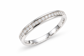 CIRÉNA 0.74CT – Luxusní celoobvodový stříbrný prsten s moissanity | ANU JEWELRY
