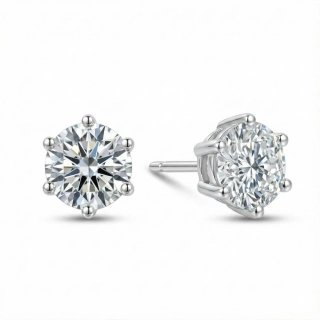 Náušnice „Klasický Solitér Brilliance“ (2.0 ct))
